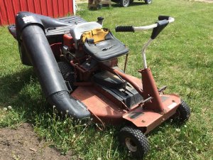 Snapper riding best sale mower bagger attachment