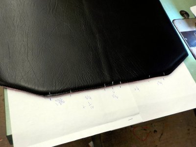 1 Center And Pleats Marked Out On One Edge Of Vinyl And Transferred To Paper.jpg