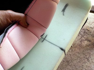 6 Marks On Padding And Sew Foam Where Adhesive Will Be Applied.jpg
